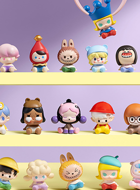 正版POPMART泡泡玛特萌粒三代POPBEAN经典基础坐姿趴姿系列mini可