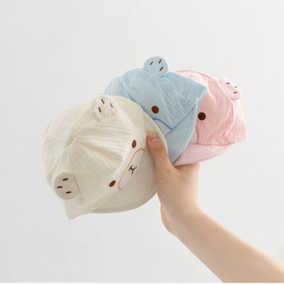 纱布宝宝夏季薄款鸭舌帽