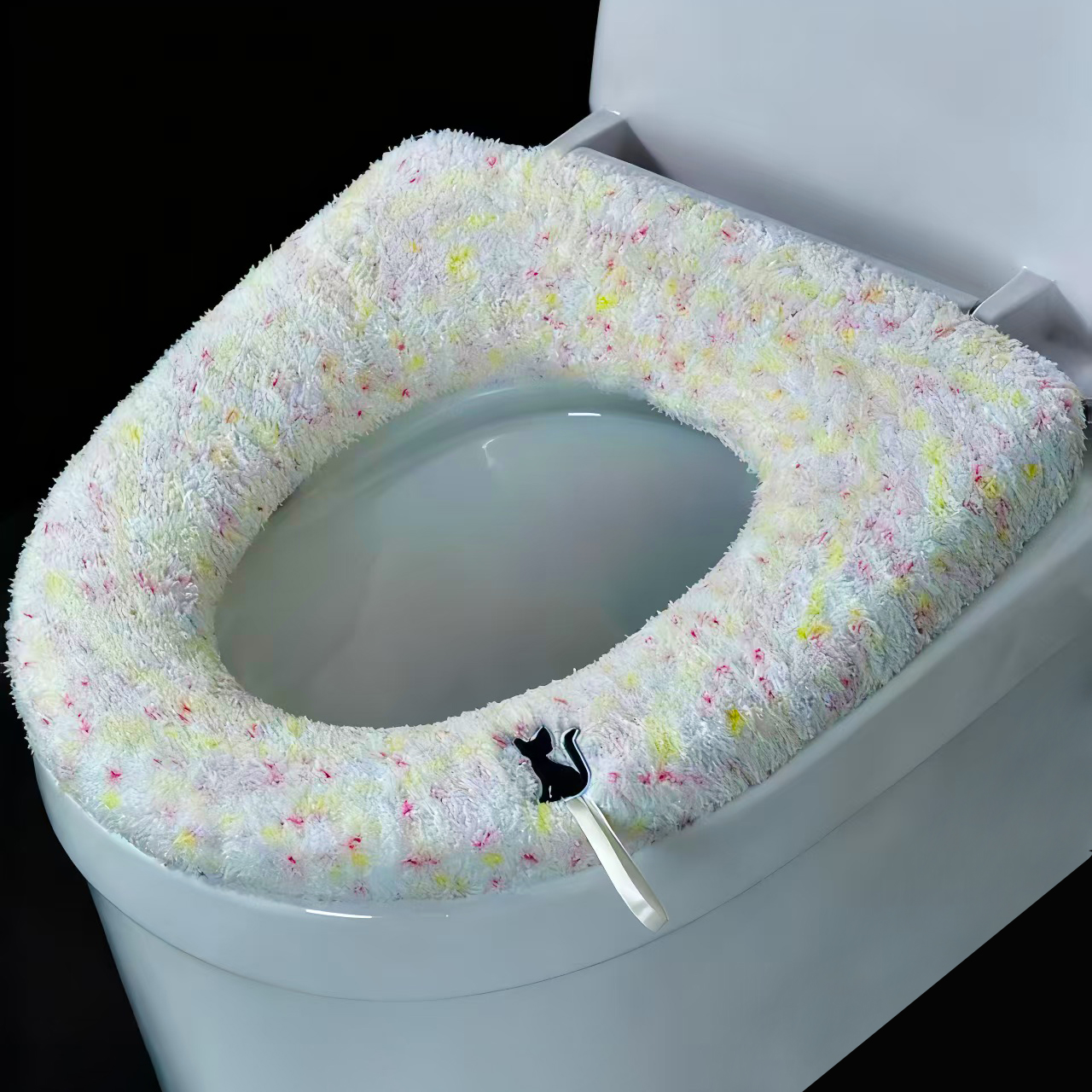 日本半边绒马桶垫加绒加厚