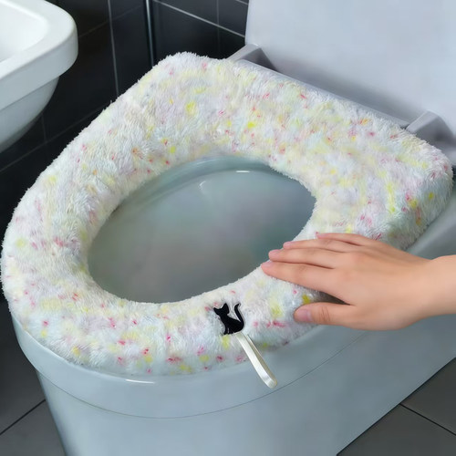 日本半边绒马桶垫加绒加厚