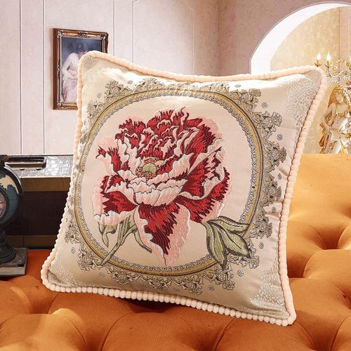 靠垫超细纤维客厅南通绣花