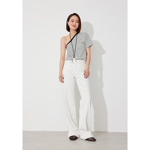 RUGOSAM「直筒裤系列」早秋上新丨高腰女弹力修身长牛仔裤RB0487