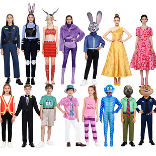 疯狂动物城兔子警官cosplay套装 洛丽塔可爱裙子朱迪圣诞节 二次元