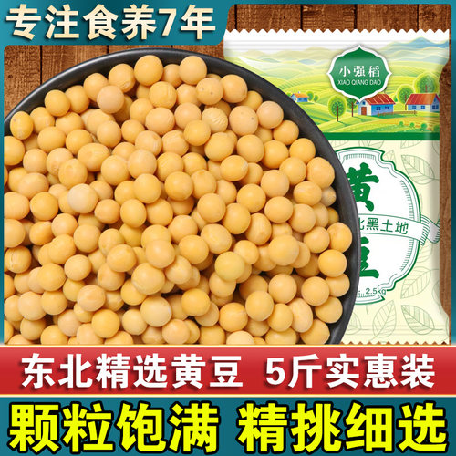 2025新豆东北黄豆大豆黑龙江农家黄豆豆芽豆浆五谷杂粮 5斤装包邮 - 封面