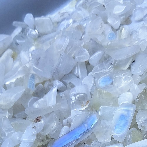 天然蓝月亮石月光石水晶消磁石