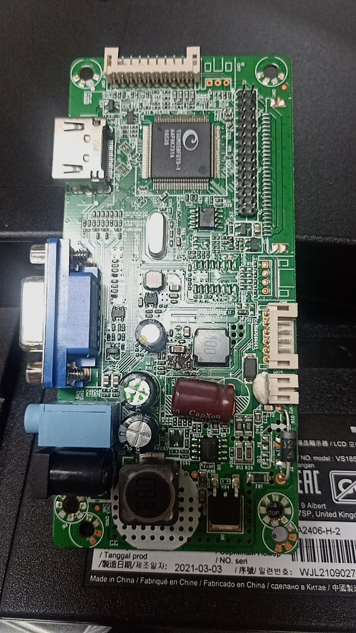 VIEWSONIC优派显示器VA2406-H主板VA2406-H-2电源驱动一体板
