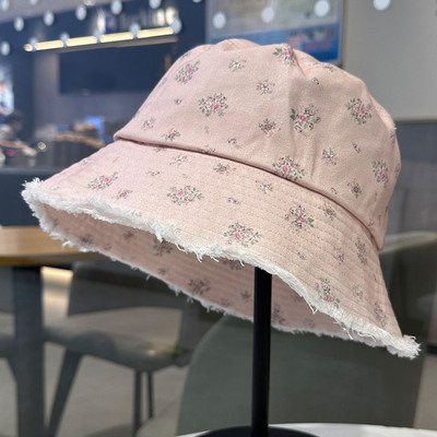 春夏小香风纯棉防晒显脸小渔夫帽