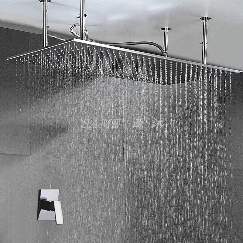 别墅健身房泳池30/40/60/80/100/120公分单花洒头洗澡大淋浴套装