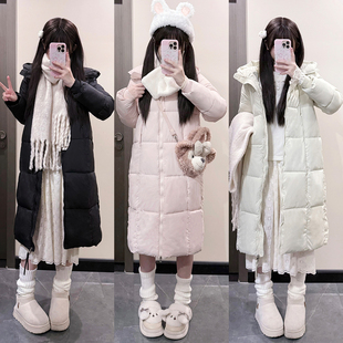 西洋果子连帽棉衣棉服女冬季 加厚宽松面包服学生外套保暖中长款