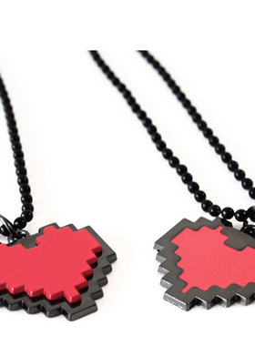 undertale传说之下周边决心灵魂像素红色心形吊坠项链钥匙扣挂件