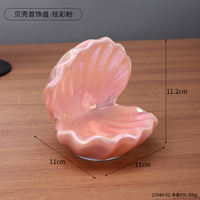 Ceramic shell soap box, bathroom rack, small soap box, home bathroom box, light luxury high-end soap dish thumbnail 6