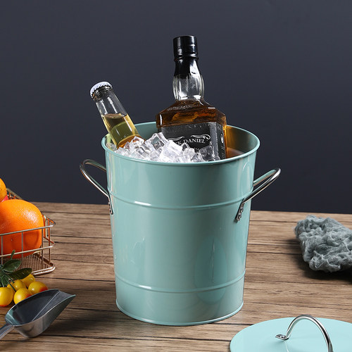 不锈钢提手冰桶带盖冰块桶