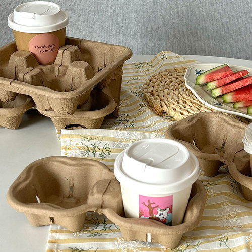 可降解纸浆杯托50个性价比优惠款