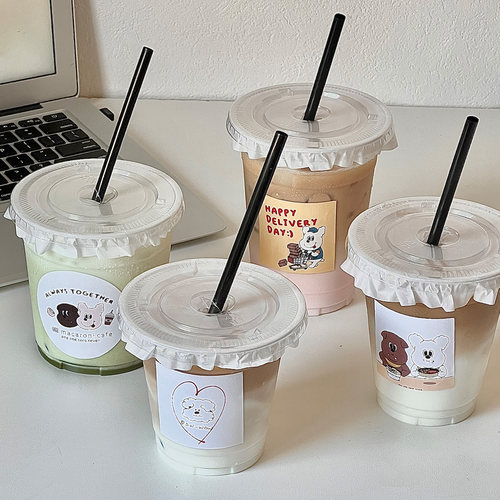咖啡奶茶杯子一次性套装