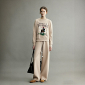 一套卡通印花卫衣阔腿裤 冬装 两件套 女2025巨好看 休闲运动服套装