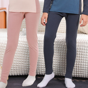 中大童保暖裤青少年初中生德绒打底裤男童秋冬棉毛裤女童单裤睡裤