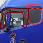 适用于欧曼EST车门黑色贴纸欧曼GTL黑色贴纸 欧曼GTL车门黑色贴纸