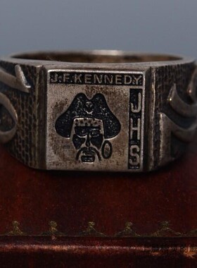 1976年925银怪诞海盗轻古董戒指