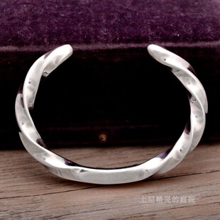 SOLD上层精灵的庭院∮Navajo纳瓦霍老方棱扭纹重型手环复古董手镯