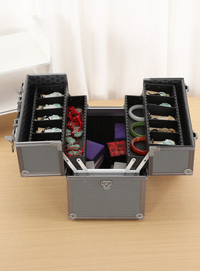 ALUBOX文玩核桃收纳盒古玩金珠宝首饰百宝整理箱佛珠手串收藏盒子