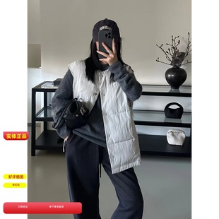 2025秋冬韩版 夹棉马甲女简约纯色百搭背心马夹宽松叠穿坎肩外套潮