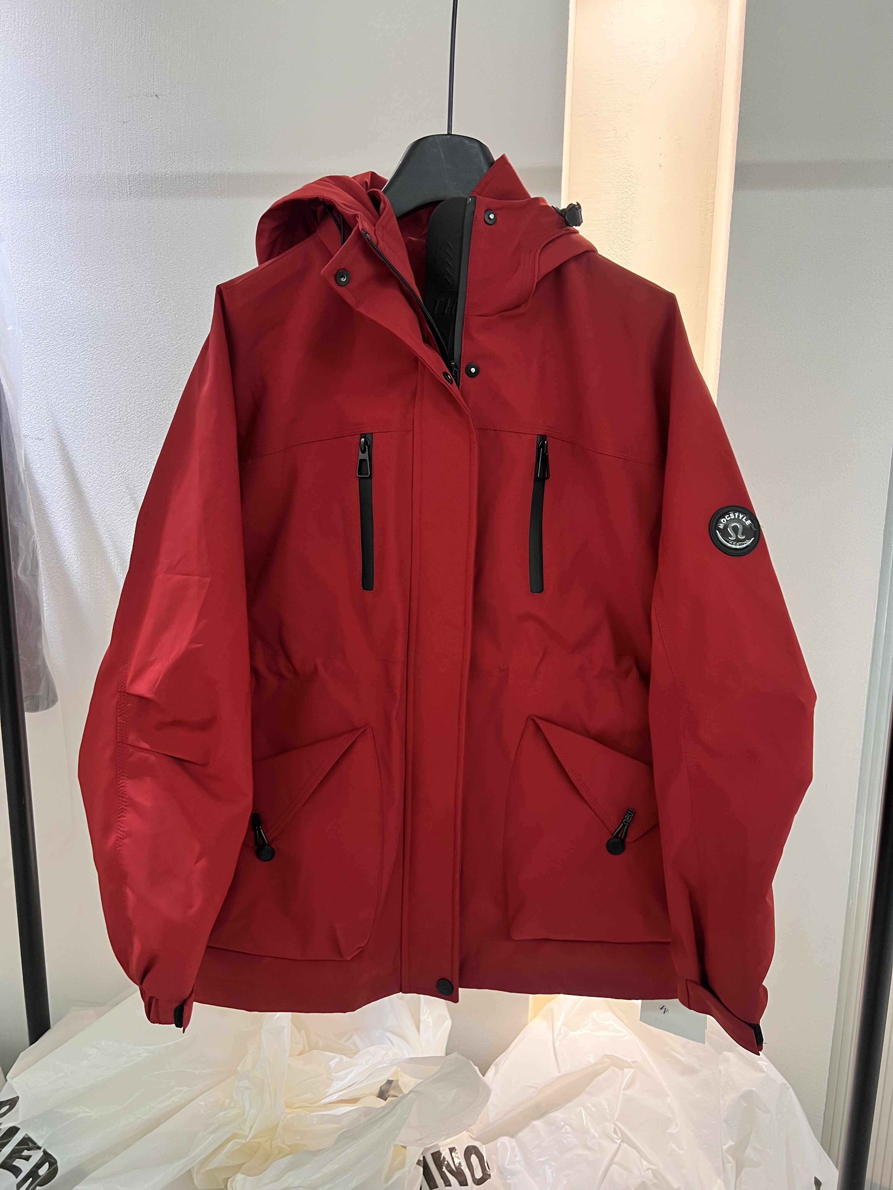 欧货2025冬装时尚百搭连帽中长款轻薄90白鸭绒羽绒服女冲锋衣外套