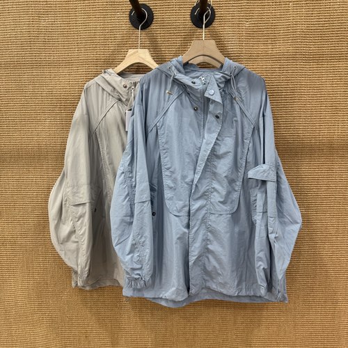 DEVILS夏装韩系工装连帽防晒冲锋衣女宽松廓形透气防紫外线外套薄