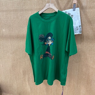西红柿TOMATOES夏 韩系复古少女字母印花半袖遮肉显瘦圆领休闲T恤
