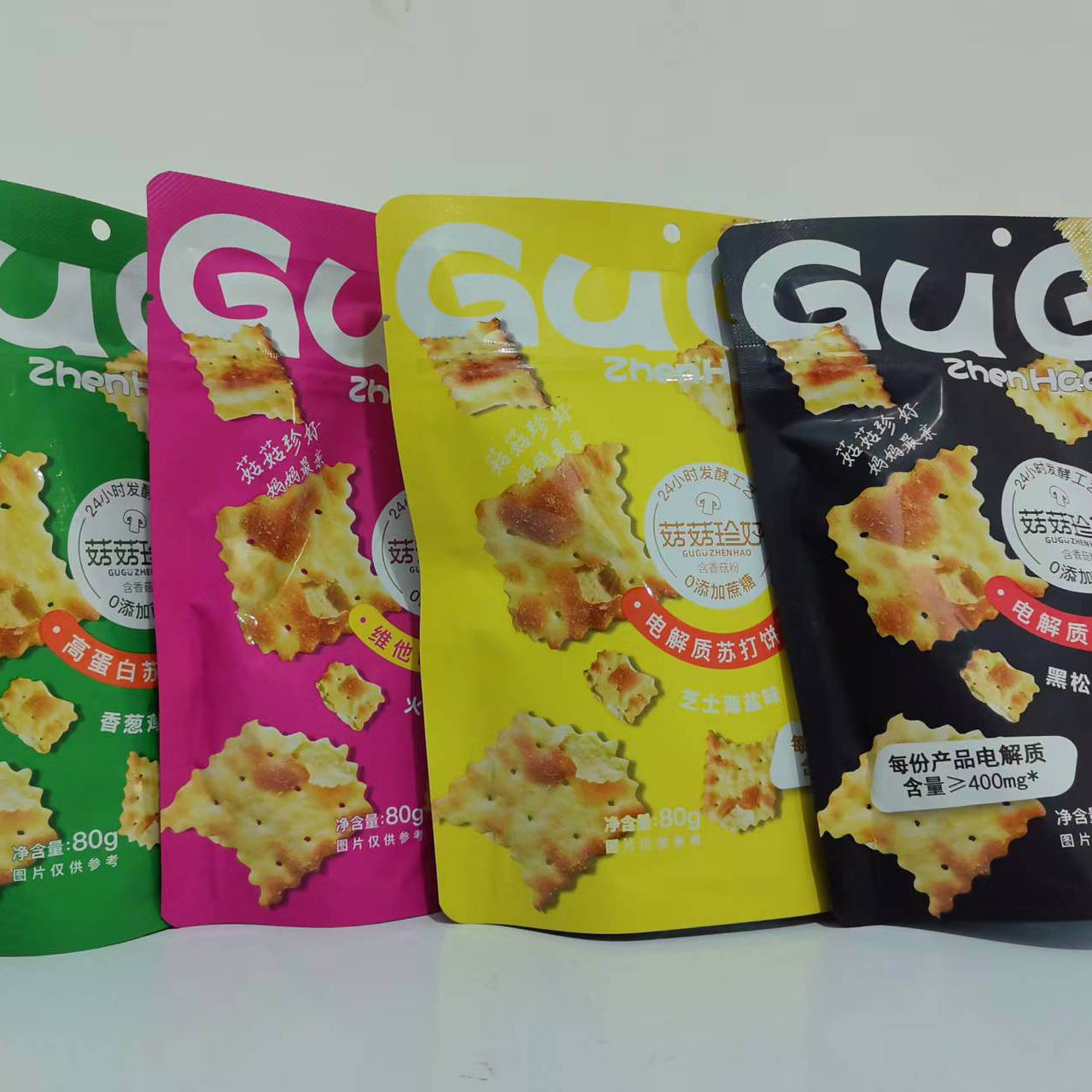 香美客苏打饼干菇菇珍好咸味海盐黑松露火腿无蔗糖办公室休闲零食