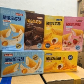 焙淳脆皮流芯酥咸蛋黄经典 原味酸奶草莓味138g休闲零食办公零食