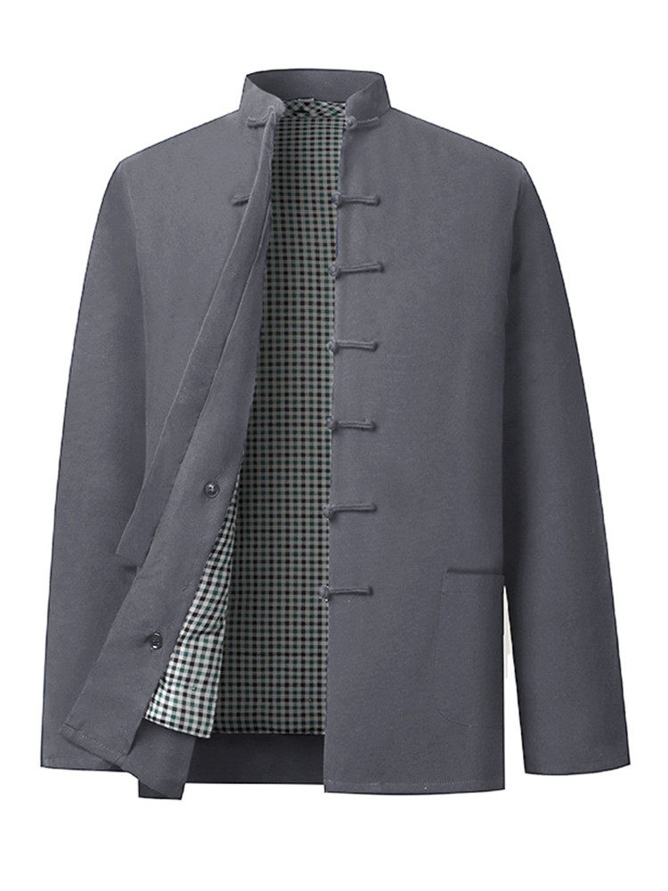 WINTER ELDERLY MENS TANG SUIT THICKENED COTTON JACKET JACKET LIVE LIVE COTTON COTTON LOOSE VERSION OF THE LARGE SIZE COTTON SUIT