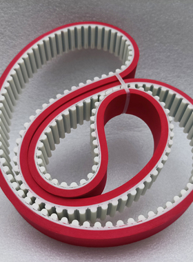 聚氨酯钢丝芯接驳环带同步带加2T3T4T5T6T红胶防滑玻璃厂传动带