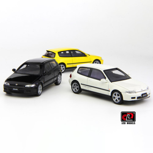 LCD 1:64 本田CIVIC思域Honda SiR II EG6 前盖可开合金汽车模型