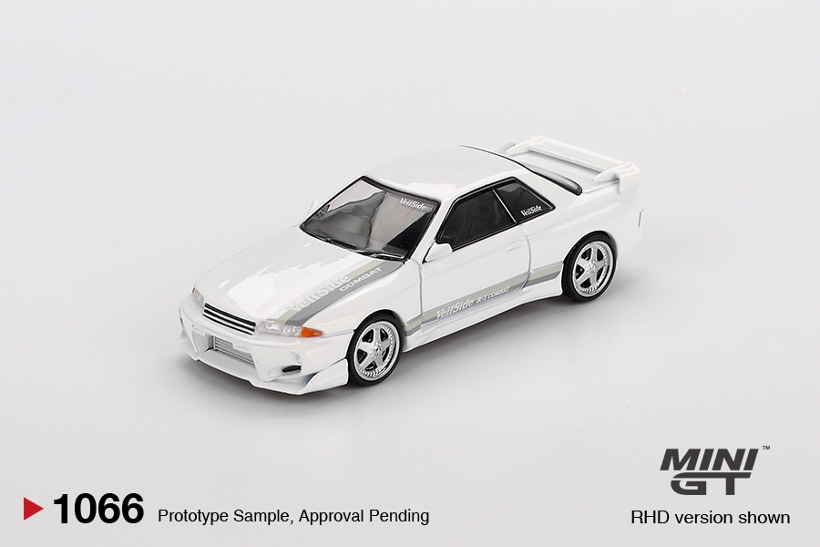 [现货]MINIGT 1:64 日产  Nissan GTR R32 白色 合金汽车模型1066