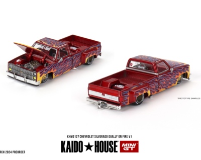 KaidoHouse+MINIGT 雪佛兰 Silverado Dually on Fire V1 合金车