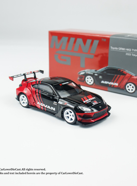 [现货]MINIGT 1:64 丰田GR86 HKS TYPE R ADVAN 2022 合金模型956