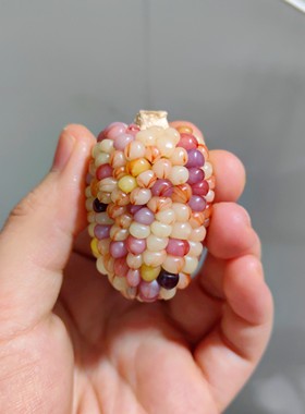 天然手工文玩玉米手把件玉化透光款盘玩解压车载挂饰收藏生日礼物