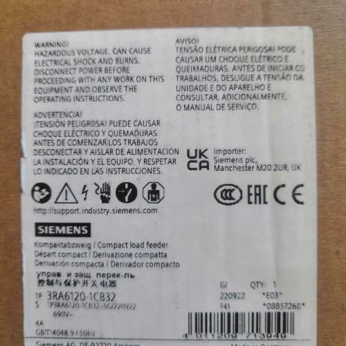 (议价）3RA6120-1CB32,控制与保护开关电器，原