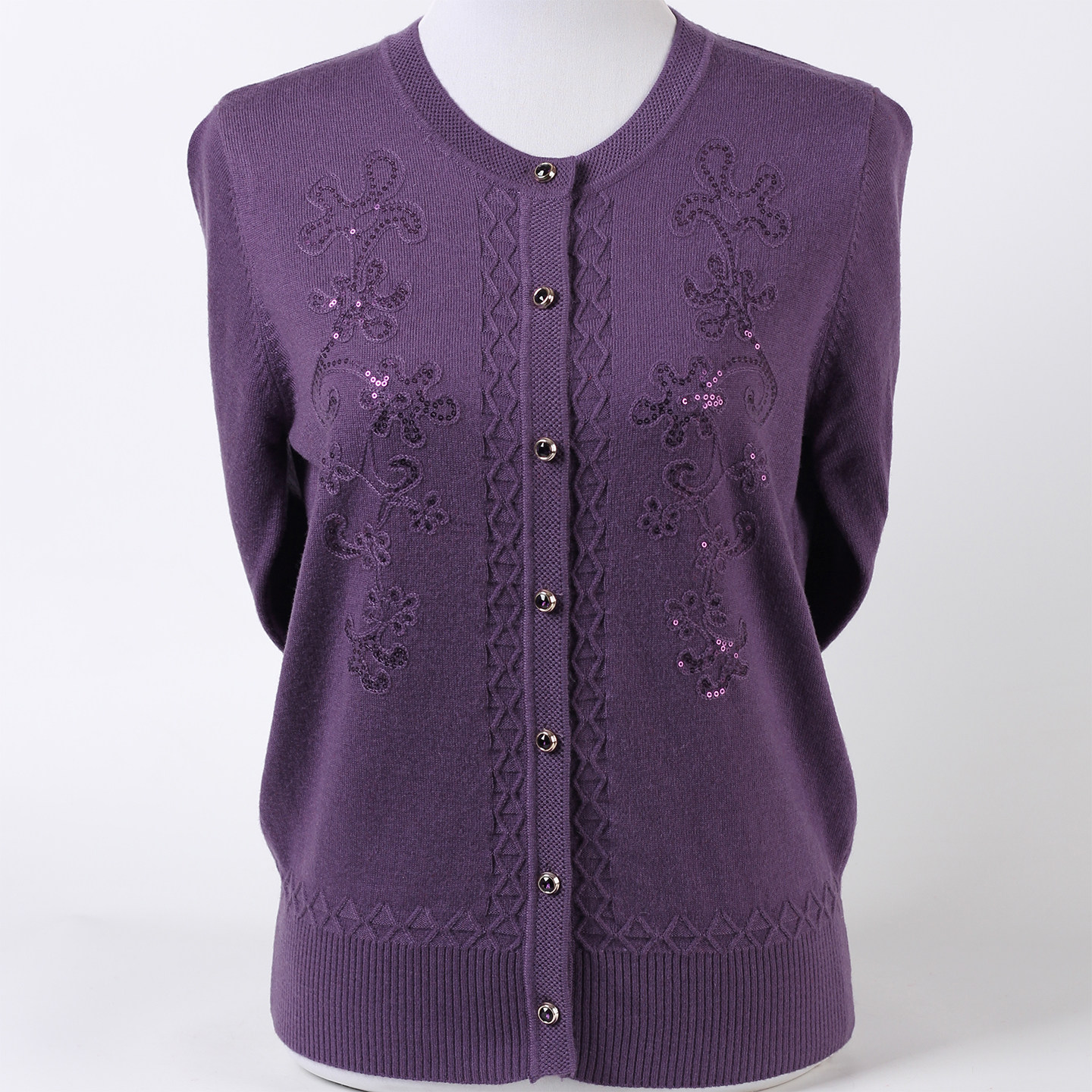 秋冬中老年女装妈妈毛衣开衫长袖圆领薄款羊毛针织衫宽松上衣纯色,女装/女士精品,中老年女装,淘宝优惠券,粉丝福利购,淘宝优惠卷