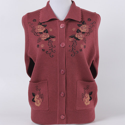 长袖翻领时尚开衫外套毛衣