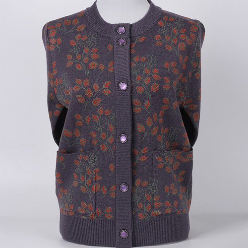 开衫外套羊毛衫中老年人毛衣加绒