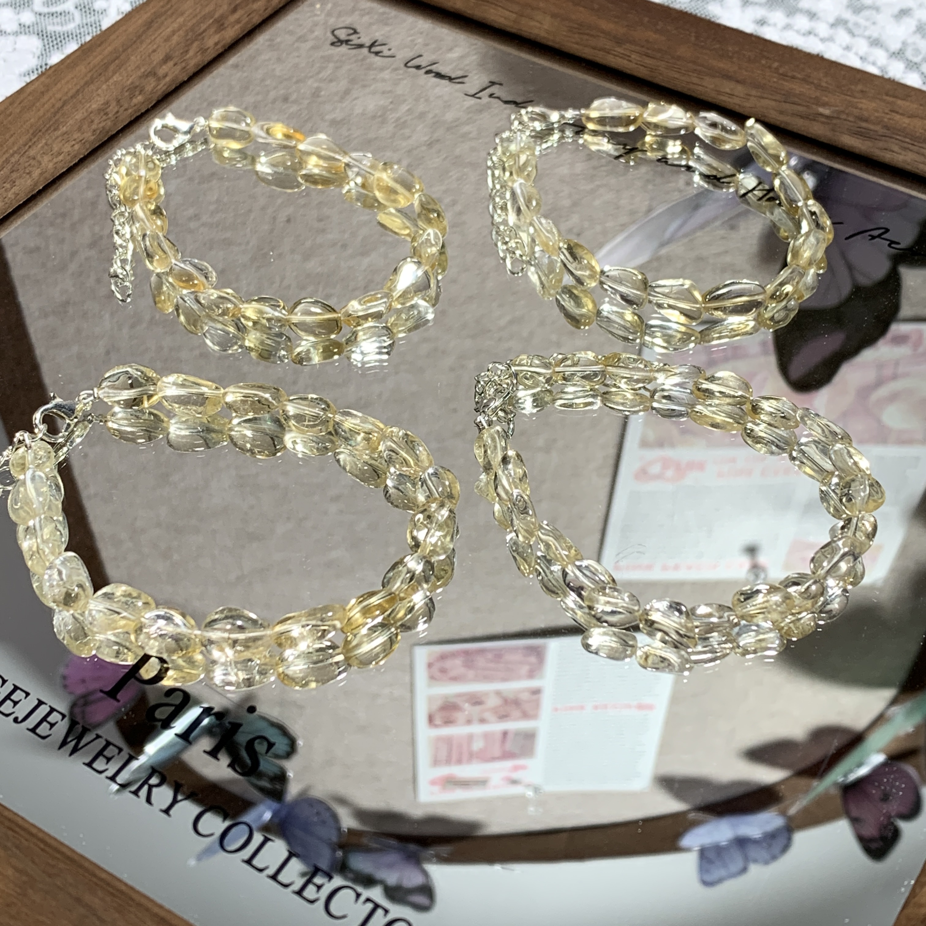 皮皮Pipi｜天然招财黄水晶手链冰糖雪梨碎冰冰黄阿塞小糖豆手链