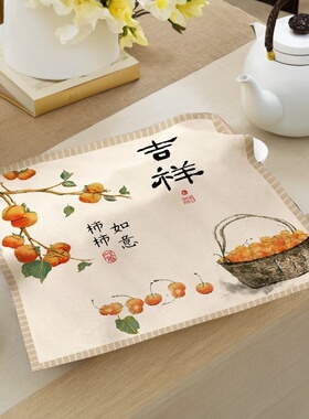 茶盘盖巾新中式简约方形防尘罩茶杯茶具茶台盖布万能多用防尘方巾