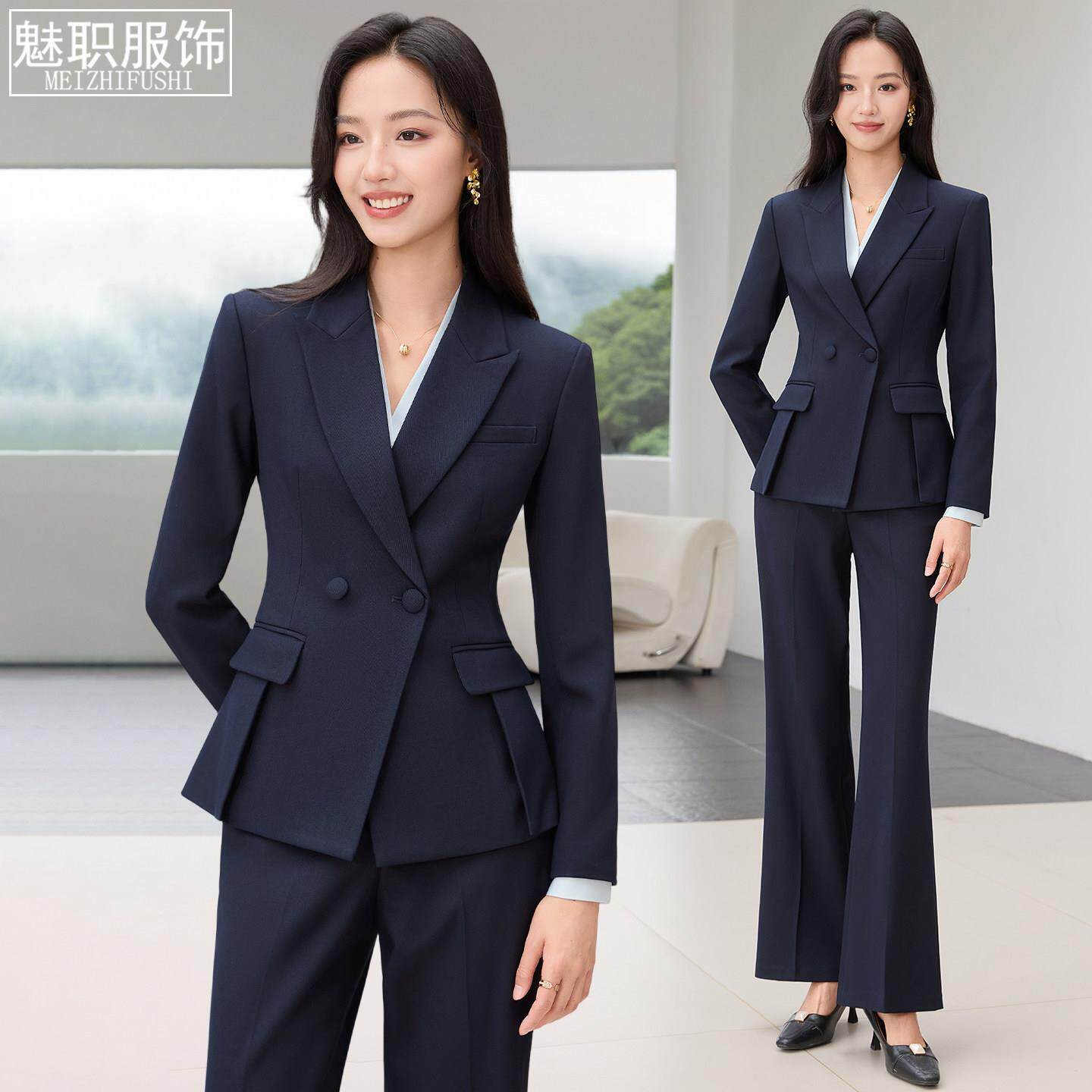 职业西装套装女春秋气质干练高端酒店经理售楼部珠宝店销售工作服