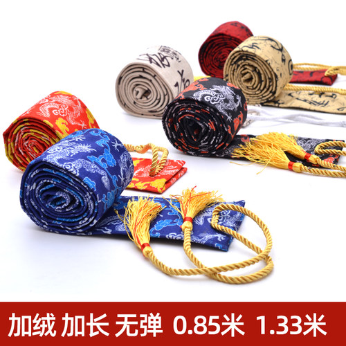 中国风绒布护竿袋鱼杆复古台钓竿