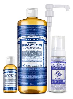 韩国代购直邮 布罗纳博士Dr.Bronner's 液体皂沐浴露茶树薄荷祛痘
