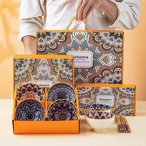 Комплект для домашнего использования, керамическая посуда, подарочная коробка, стиль бохо, делается под заказ, подарок на день рождения, оптовые продажи