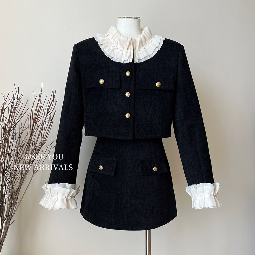 25秋冬新款千金减龄法式名媛小香风毛呢羽绒外套半身裙两件套装女,女装/女士精品,时尚套装,淘宝优惠券,粉丝福利购,淘宝优惠卷