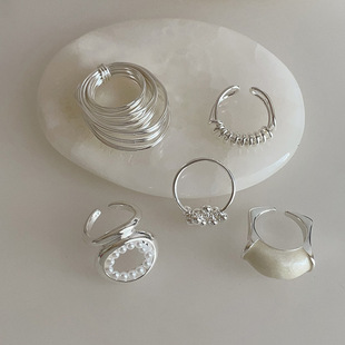 法式夸张轻奢多层线圈缠绕戒指女个性小众时尚潮流百搭指环戒子