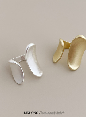 重工超宽面存在感强戒指女